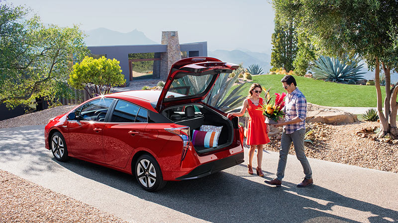 Packing flowers in the Prius